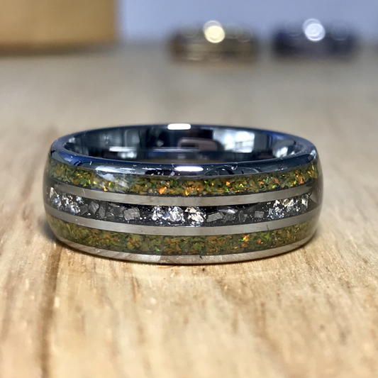 Vintage Crystal Layered Men's Ring