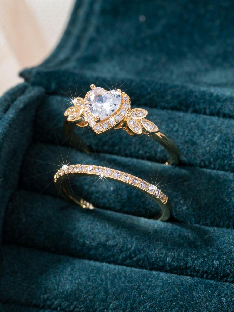 Amelia – Elegant two-piece ring set with timeless sparkle