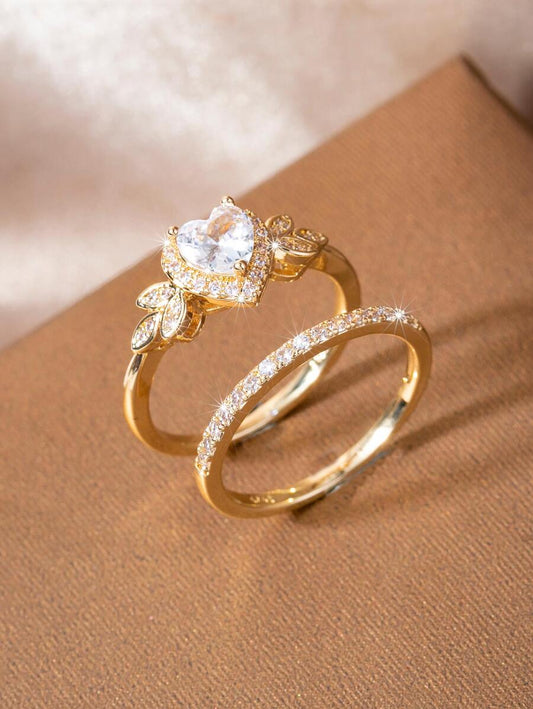 Amelia – Elegant two-piece ring set with timeless sparkle