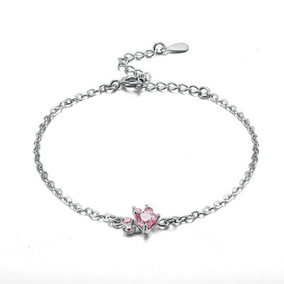 Paw Jewelry Set for Women – 4-Piece | Rose Gold with Zirconia Heart – Ring, Necklace, Earrings & Bracelet