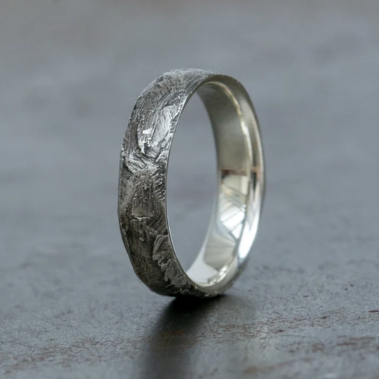 Vintage Forged Silver Ring