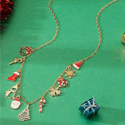 Christmas Wishes Charm Necklace