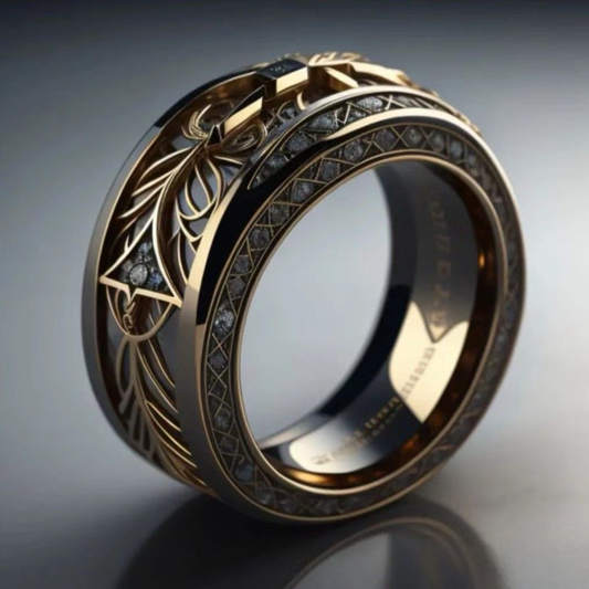 Vintage Warrior Engraved Men's Ring