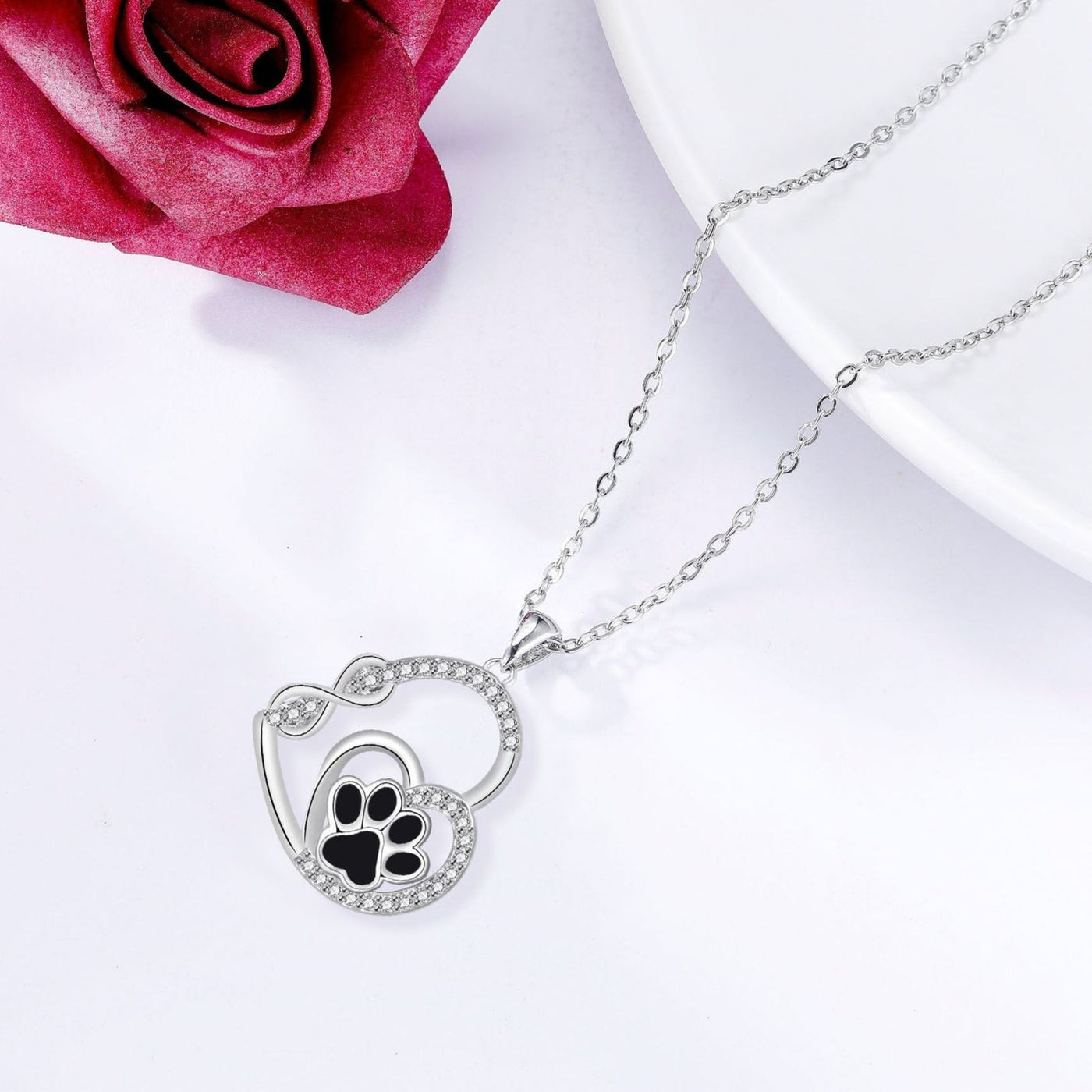 Infinite Love Paw Necklace - Forever Connected