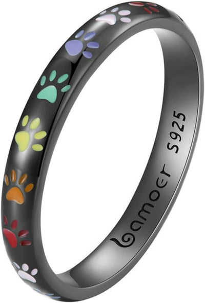 Paw Print Ring made of S925 Sterling Silver