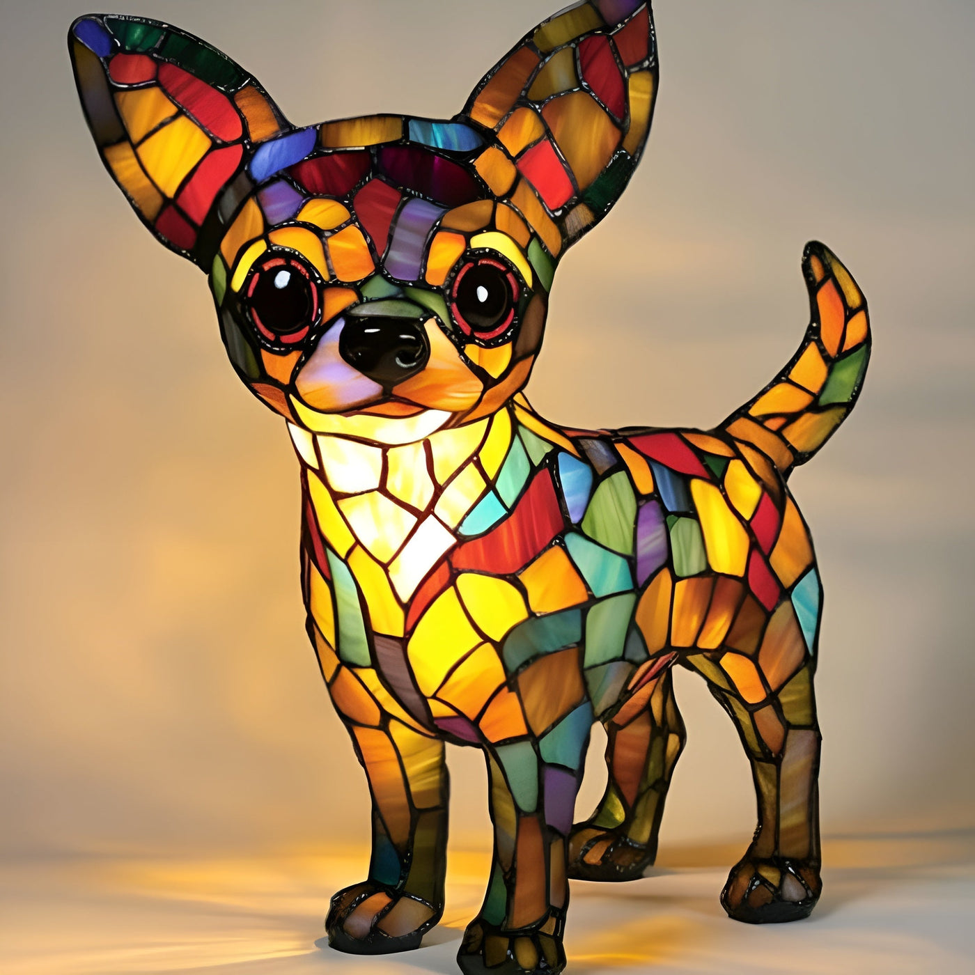 Choupette | Magical Dog Lamp in Colored Glass