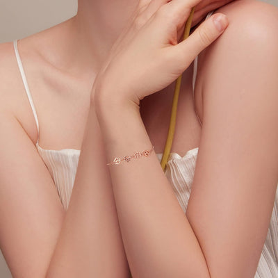 Sterling Silver Dog Paw Print Bracelet – Adjustable Bracelet