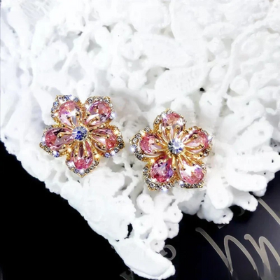 Multicoloured Zirconia Earrings in Sterling Silver