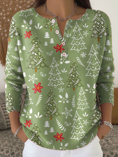 Sofie – Christmas Knit Sweater with Buttons