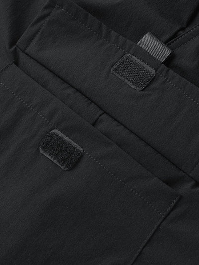 Solid Drawstring Cargo Shorts