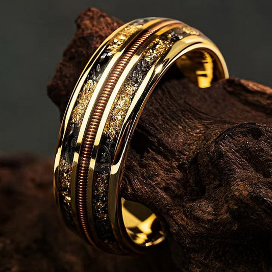 Vintage Royal Engraved Golden Men's Ring