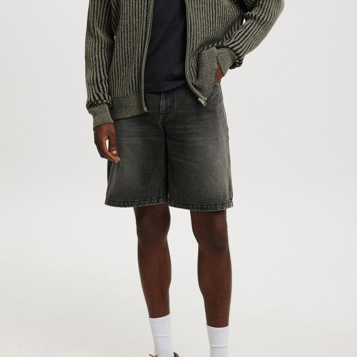 Alessandro Grey Denim Shorts