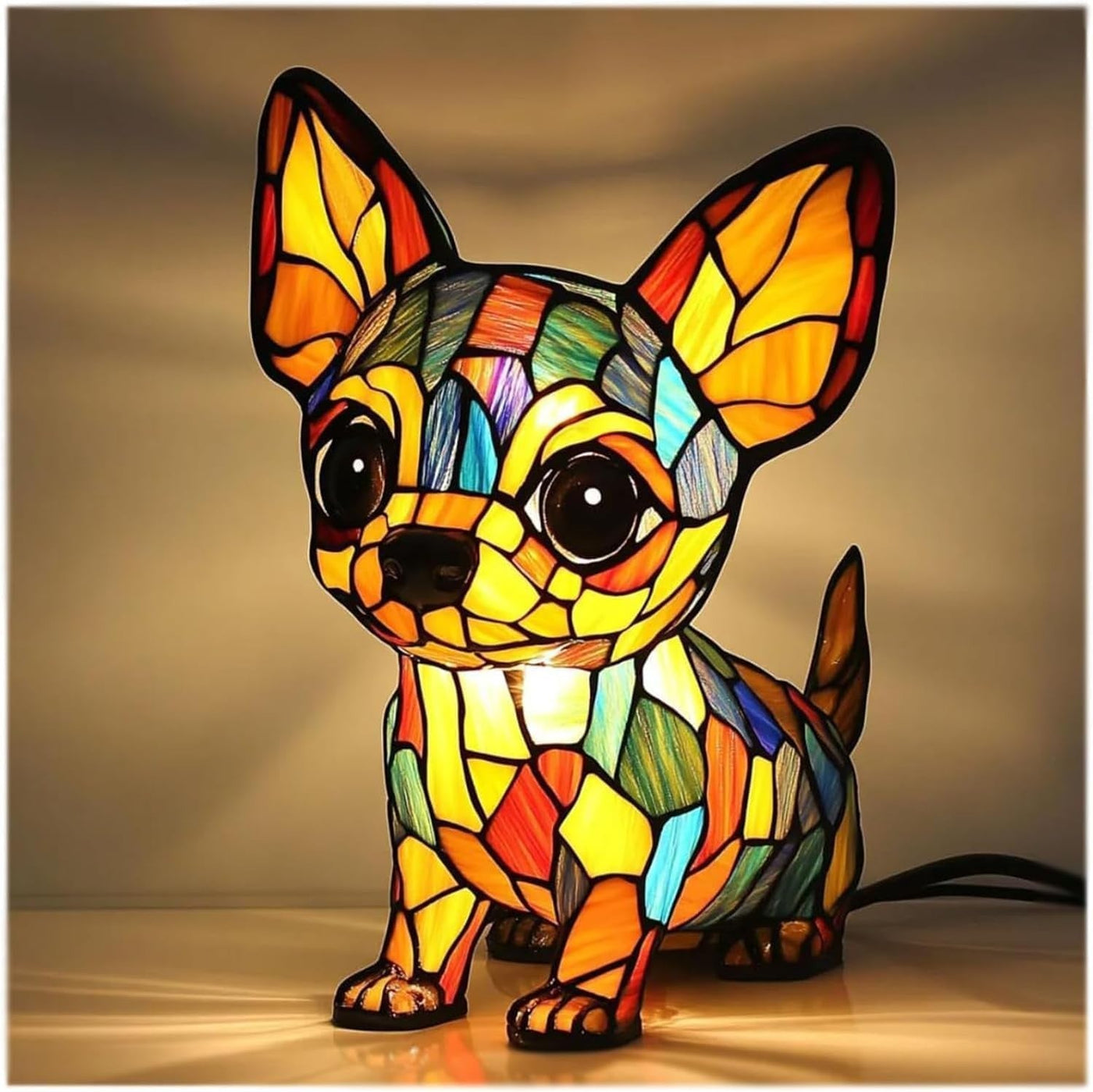 Chacha | Magical Dog Lamp in Colored Glass