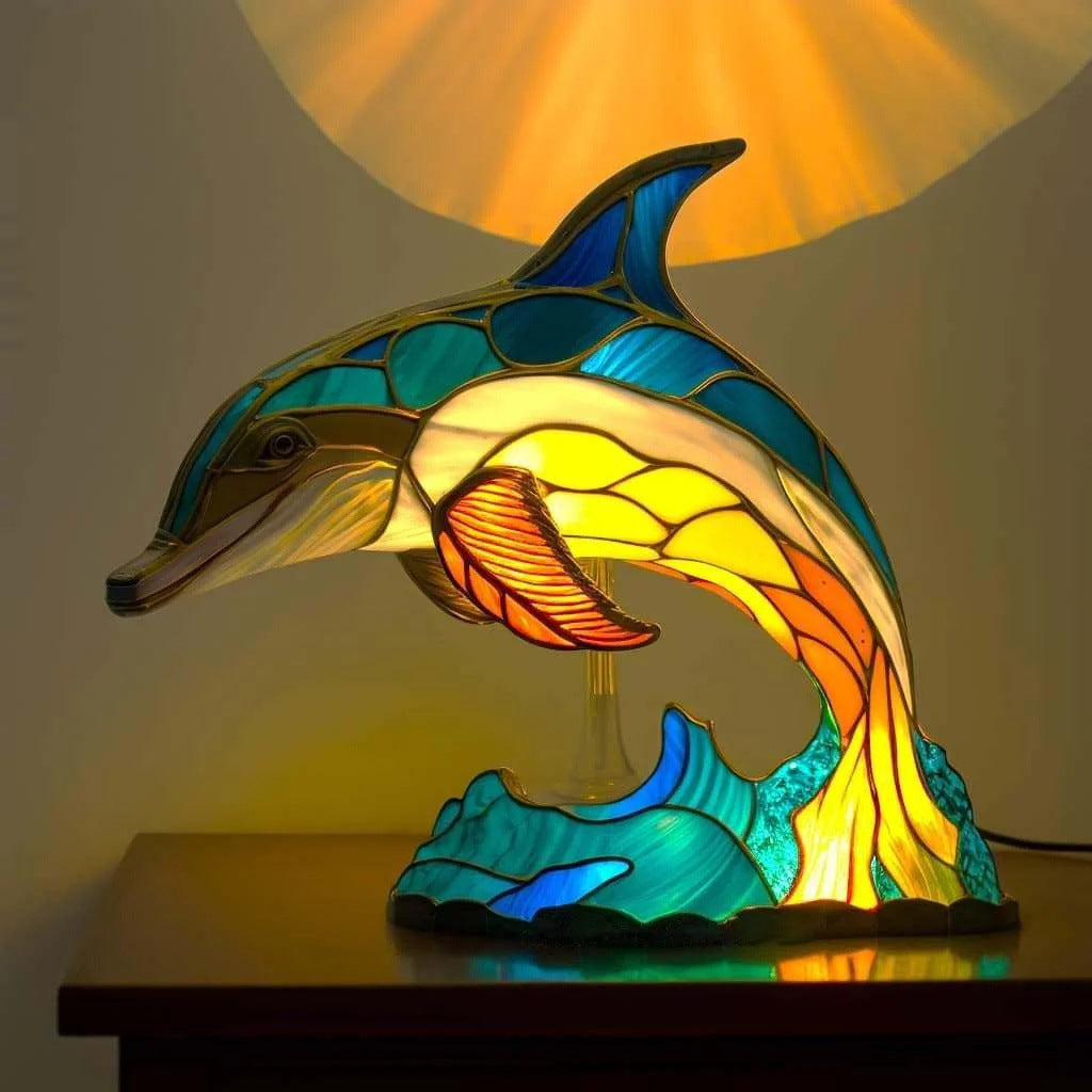 Flip | Dolphin Lamp Magisk in Colored Glass