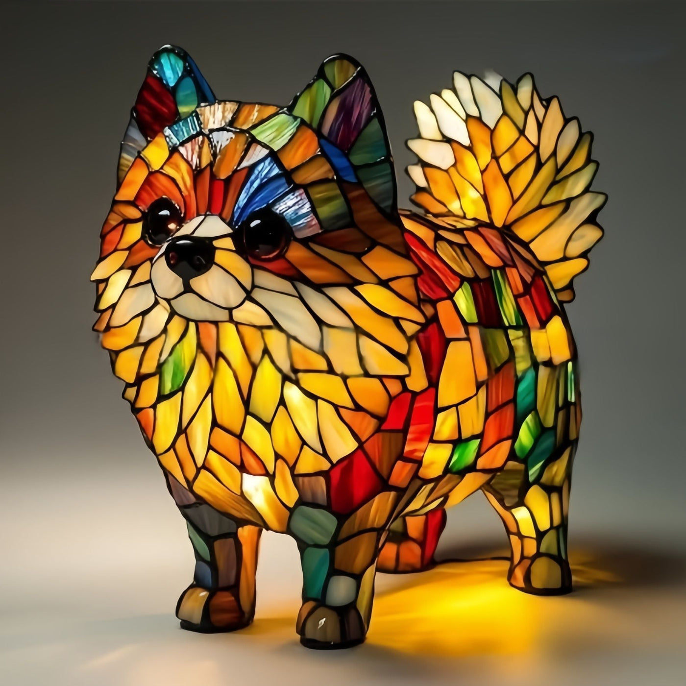 Fifi | Magical Dog Lamp in Colored Glass