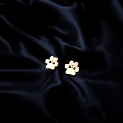 Stainless Steel Paw Earrings Hypoallergenic