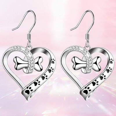 Jewelry Set with Dog Paw, Heart & Bone – 2-Piece Set