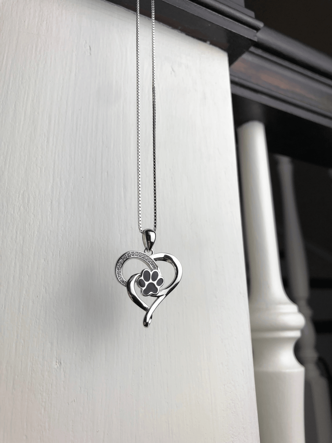 Infinity Heart Paw Necklace Stainless Steel for Women