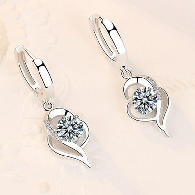 Floral Silver Studs with Zirconia